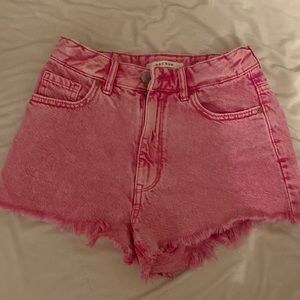 Pacsun new pink jean shorts size 24. Bought last week.
